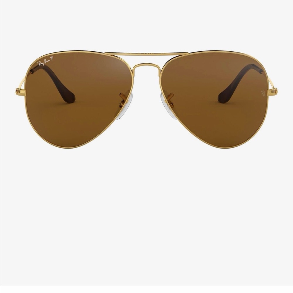 Ray-Ban Gold Frame Sunglasses with Brown Lenses - Picture 8 of 10